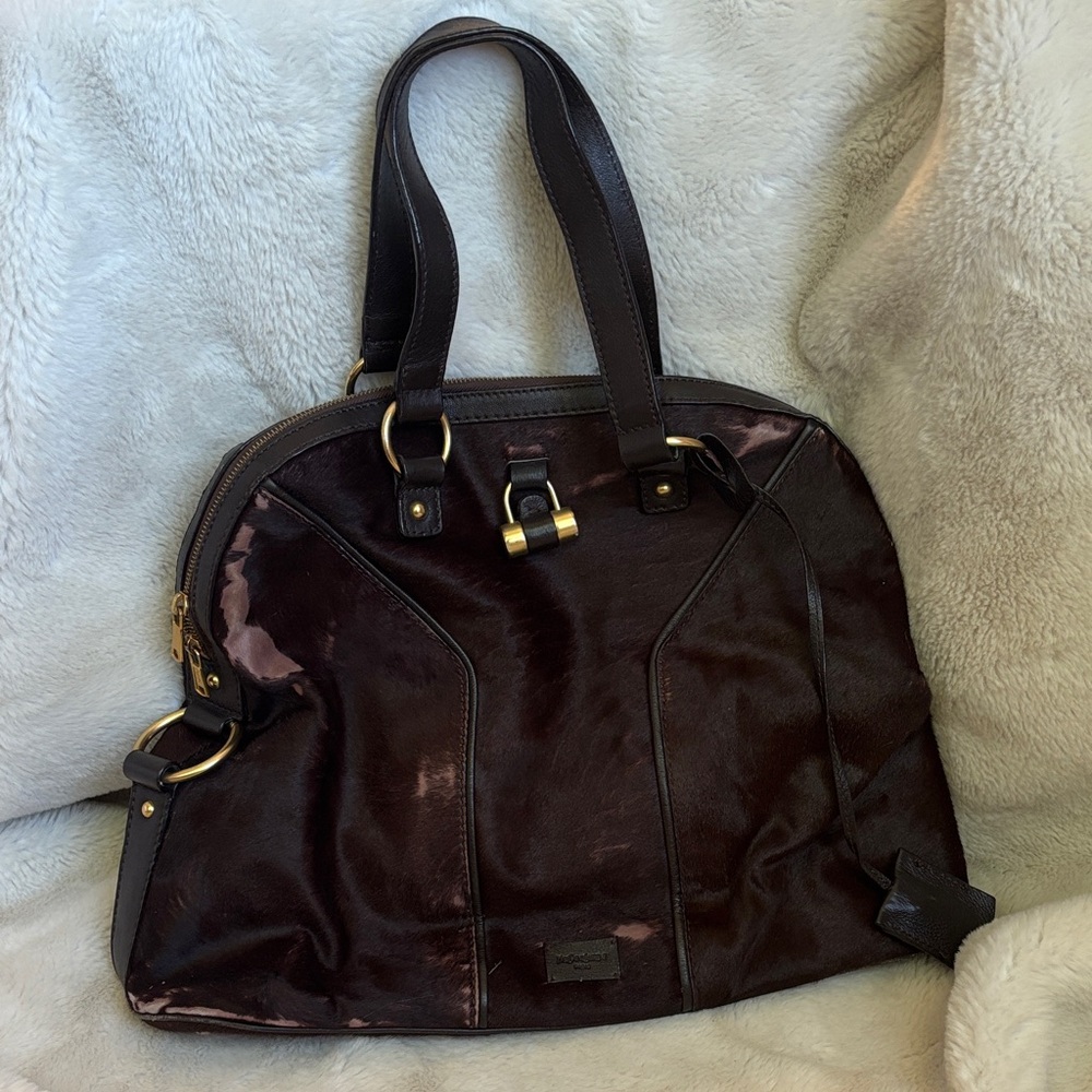Yves Saint Laurent Dark Brown Shoulder Bag Musa